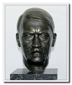 Bronze Adolf Hitler bust statue great man